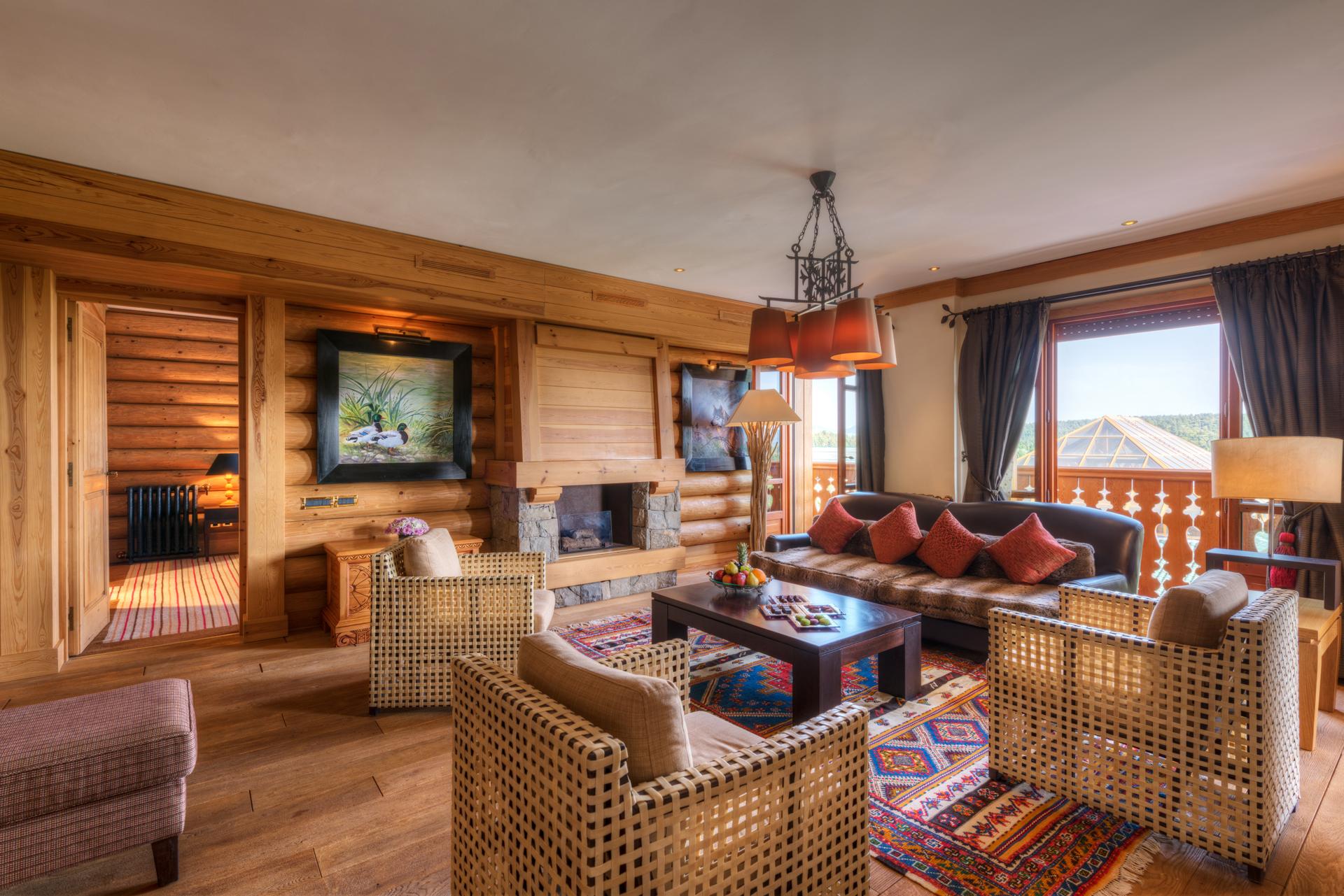 Michlifen Resort&Golf Ifrane  Exterior foto Living room at the lodge